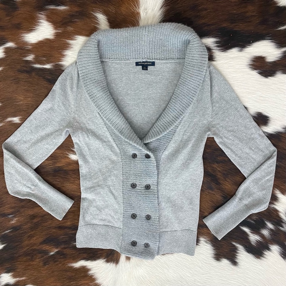 Banana Republic Double Button Gray Cardigan Size XS